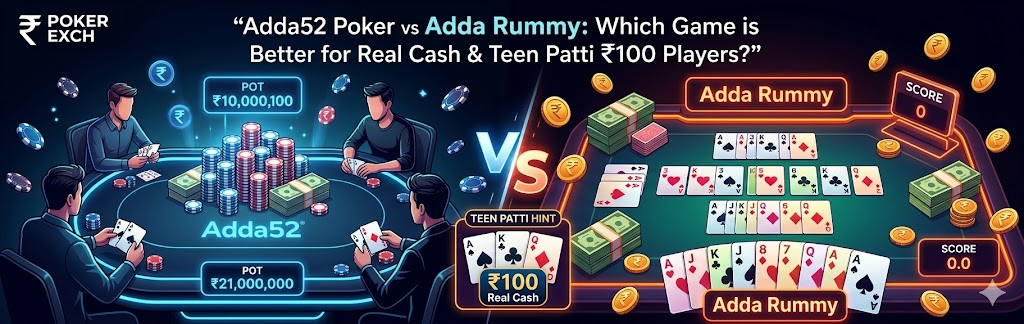 Adda52 Poker vs Adda Rummy
